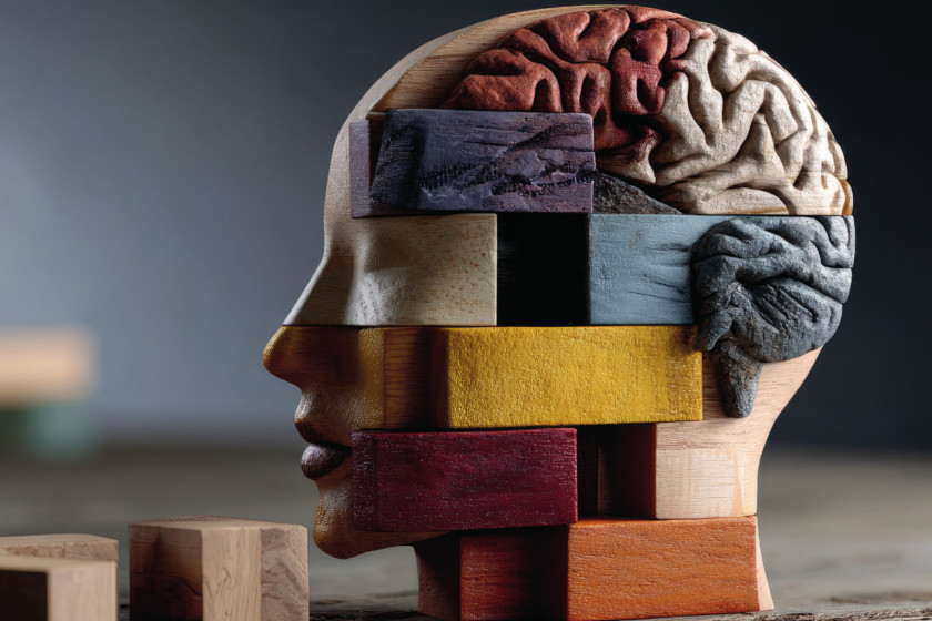 Struttura modulare del cervello come rappresentazione della diagnosi psichiatrica integrata DSM-5-TR e ICD-11