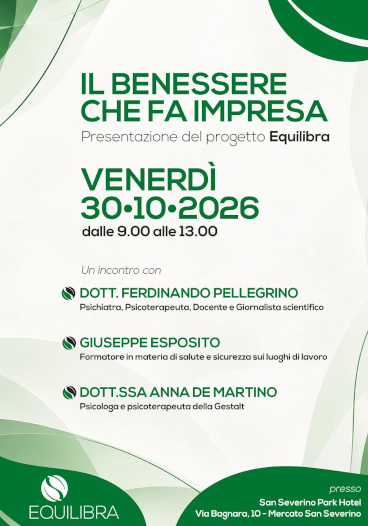 Locandina del convegno Il benessere che fa impresa, 30 ottobre 2026